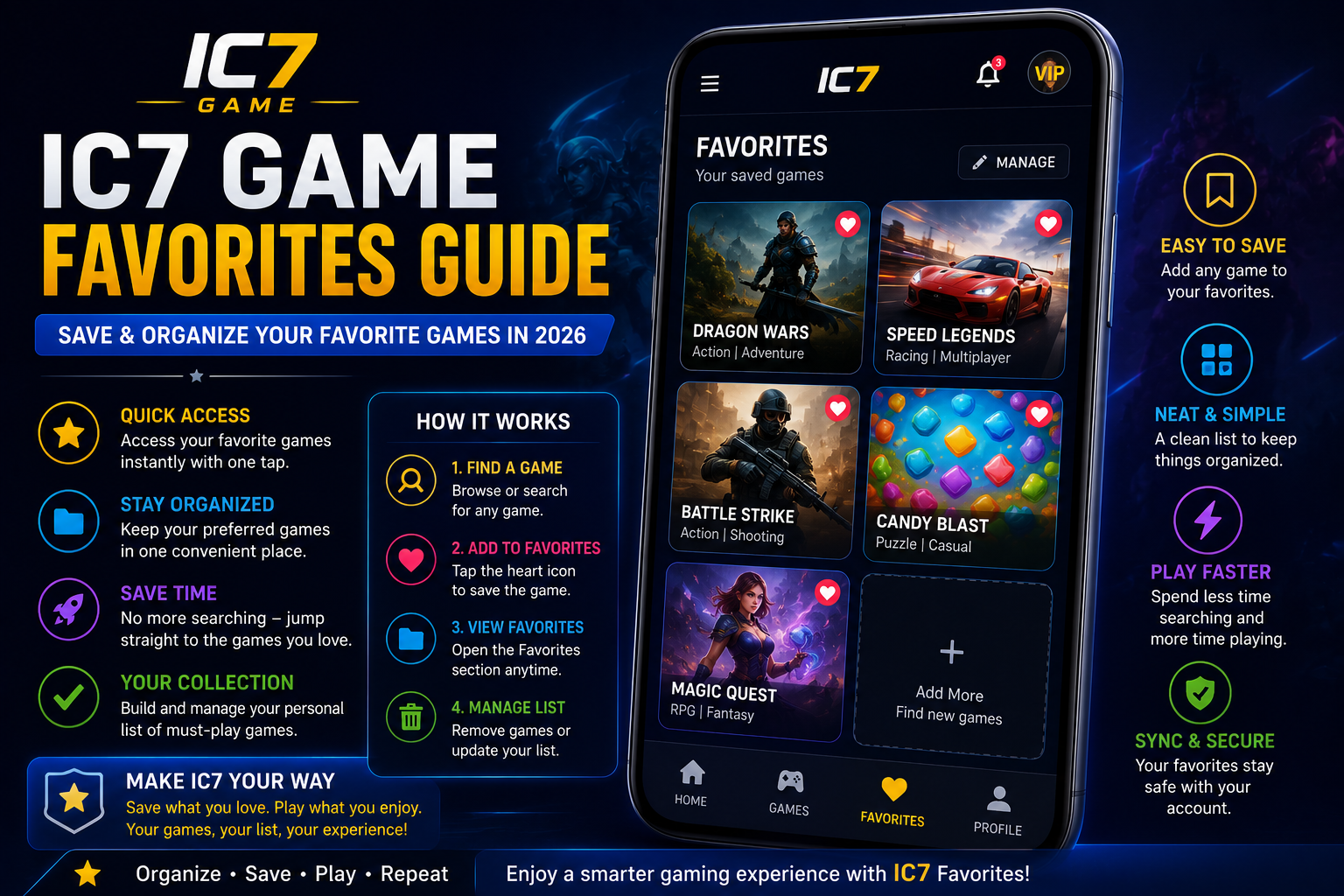 IC7 Game Favorites Guide: Save and Organize Your Favorite Games in 2026