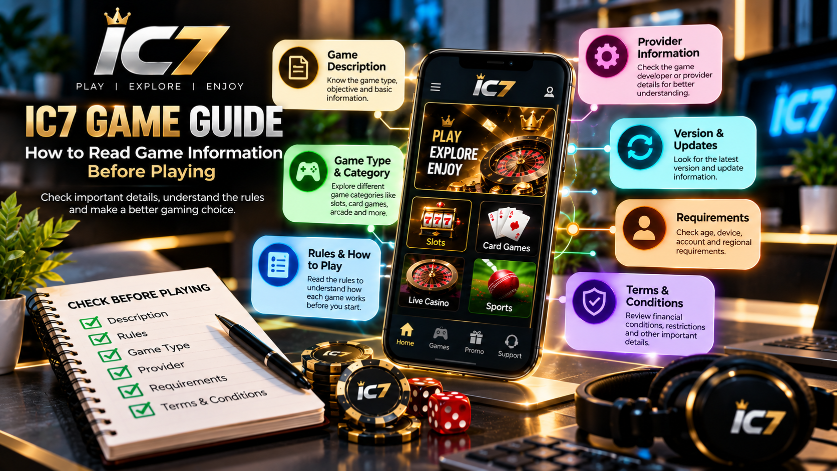 IC7 Game Guide: How to Read Game Information Before Playing